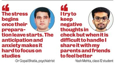 Pressure to perform peaks with board exam inching closer